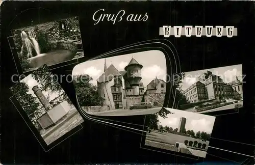 AK / Ansichtskarte Bitburg Mariengrotte Bierbrunnen Ehrenfriedhof Altstadt Krankenhaus Bitburg