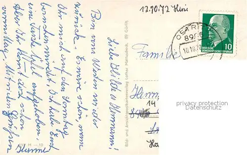 AK / Ansichtskarte Ostritz Haeuserpartie in der Altstadt Ostritz