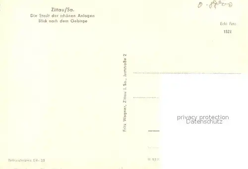 AK / Ansichtskarte Zittau Panorama Blick nach dem Zittauer Gebirge Zittau