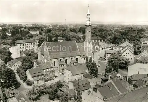 AK / Ansichtskarte Zittau Blick vom Johannisturm zur Klosterkirche Zittau