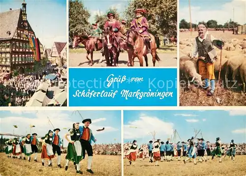 AK / Ansichtskarte Markgroeningen Schaeferlauf aeltestes Volksfest der Region Sonderstempel Markgroeningen