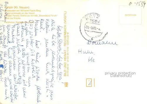 AK / Ansichtskarte Ketzin Neubauten Wilhelm Pieck Ring Uferpromenade Havel OT Paretz Schleuse Fahrgastschiff Kirche Ketzin