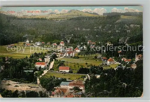 AK / Ansichtskarte Oybin Panorama Blick vom Toepfer Zittauer Gebirge Oybin