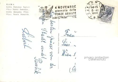 AK / Ansichtskarte Roma_Rom Santa Susanna Square Roma_Rom