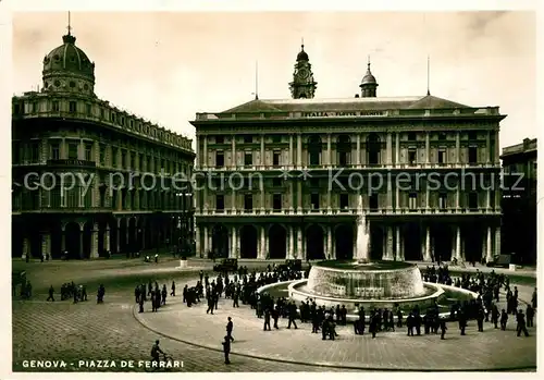 AK / Ansichtskarte Genova_Genua_Liguria Piazza de Ferrari Genova_Genua_Liguria