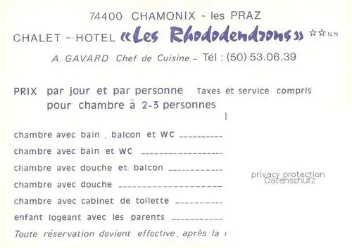 AK / Ansichtskarte Chamonix Chalet Hotel Les Rhododenrons Chamonix