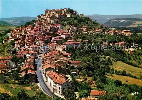 AK / Ansichtskarte Cordes sur Ciel Cite Moyenageuse fondee par le Comte de Toulouse Vue generale Cordes sur Ciel