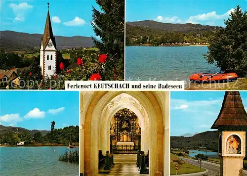 AK / Ansichtskarte Keutschach_See Kirche Inneres Rauschlesee Bildstock Keutschach See