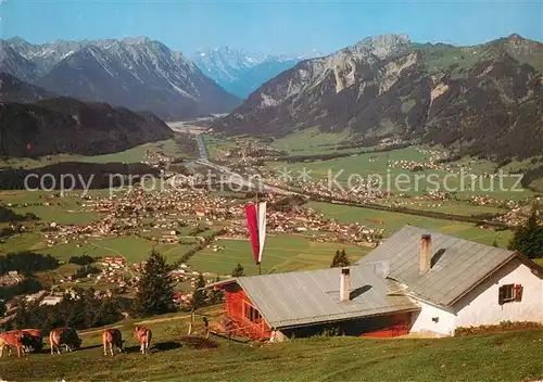 AK / Ansichtskarte Reutte_Tirol Duerrenberger Alpe mit Lechtaler Alpen und Hahnenkamm Reutte Tirol