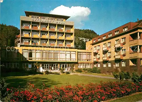 AK / Ansichtskarte Karlovy_Vary Lazenske sanatorium Svycarsky Dvur Karlovy Vary