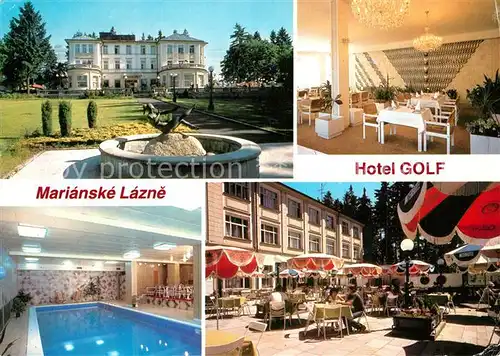 AK / Ansichtskarte Marianske_Lazne Hotel Golf Hallenbad Terrasse Marianske_Lazne