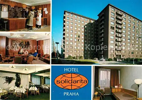 AK / Ansichtskarte Praha_Prahy_Prague Prazske restaurace Botely Hotel Solidarita Praha_Prahy_Prague