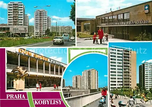 AK / Ansichtskarte Praha_Prahy_Prague Strassenpartien Dum Sluzeb Kulturni Dum Spielplatz Praha_Prahy_Prague