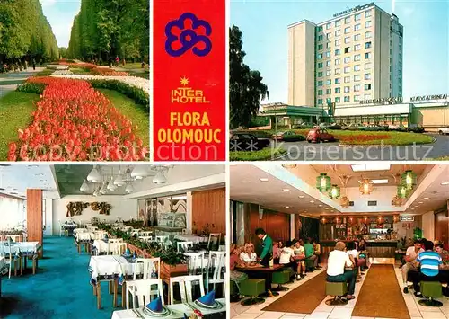 AK / Ansichtskarte Olomouc Interhotel Flora Gastraeume Bar Park Olomouc