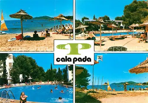 AK / Ansichtskarte Santa_Eulalia_del_Rio Ferienanlage Cala pada Strand Swimming Pool Santa_Eulalia_del_Rio