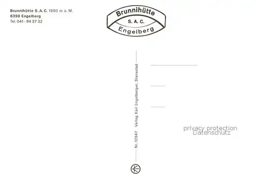 AK / Ansichtskarte Engelberg_OW Brunnihuette Alpenpanorama Berghuette Urner Alpen Engelberg OW