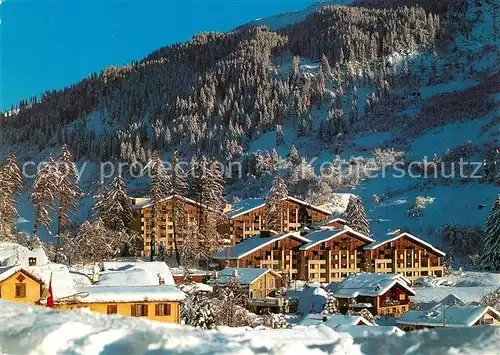 AK / Ansichtskarte Disentis_GR Hotel Disentiserhof Winterpanorama Alpen Disentis GR