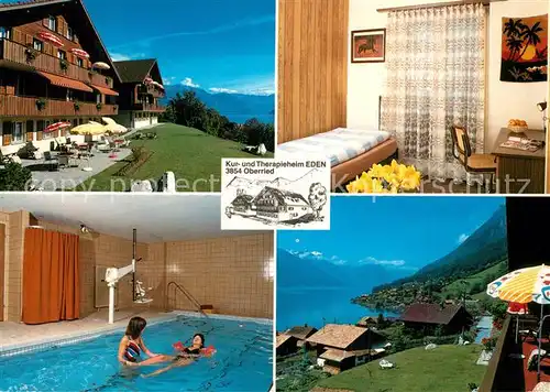 AK / Ansichtskarte Oberried_Brienzersee Kur  und Therapieheim Eden Hallenbad Seeblick Alpen Oberried Brienzersee