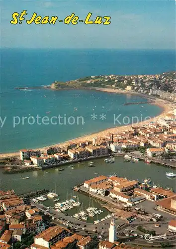 AK / Ansichtskarte Saint Jean de Luz Ciboure Port Maison de l Infante Plate Pointe Sainte Barbe vue aerienne Saint Jean de Luz