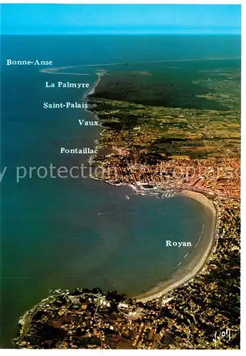 AK / Ansichtskarte Royan_Charente Maritime Cote de Beaute vue aerienne Royan Charente Maritime