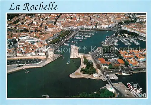 AK / Ansichtskarte La_Rochelle_Charente Maritime Vue du vieux port et du centre ville vue aerienne La_Rochelle