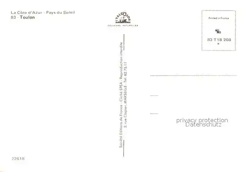 AK / Ansichtskarte Toulon_Var Bergbahn Stadtpanorama Toulon_Var