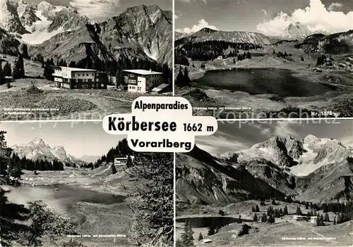 AK / Ansichtskarte Koerbersee Landschaftspanorama Berghotel Alpen Koerbersee