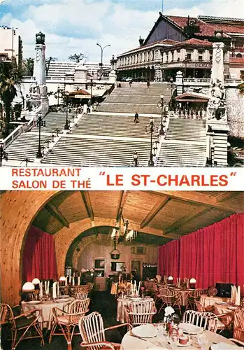 AK / Ansichtskarte Marseille_Bouches du Rhone Restaurant Salon de The Le St Charles Marseille