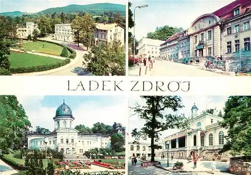 AK / Ansichtskarte Ladek_Zdroj Plac Partyzantow Zaklady Przyrodolecznicze Wojciech i Jerzy Uzdrowiskowy Dom Kultury Ladek Zdroj