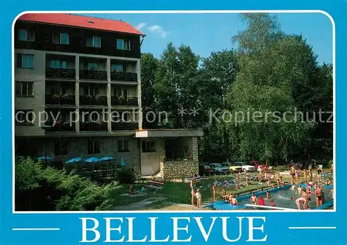 AK / Ansichtskarte Jetrichovice Hotel Pension Bellevue Weinstube Restaurant Swimming Pool Jetrichovice