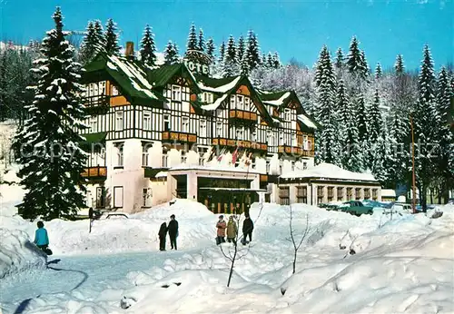 AK / Ansichtskarte Spindleruv_Mlyn_Spindlermuehle Hotel Savoy Krkonose Riesengebirge im Winter Spindleruv_Mlyn