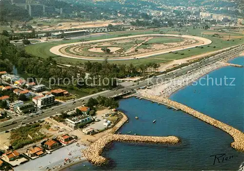 AK / Ansichtskarte Cagnes sur Mer Hippodrome Plage vue aerienne Cagnes sur Mer