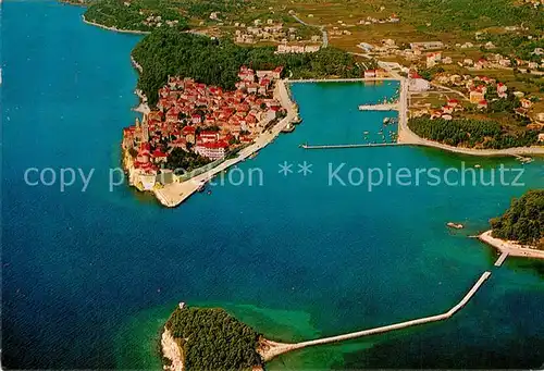 AK / Ansichtskarte Rab_Croatia Altstadt Hafen Halbinsel Fliegeraufnahme Rab_Croatia