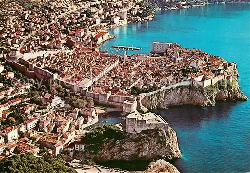 AK / Ansichtskarte Dubrovnik_Ragusa Altstadt Festung Fliegeraufnahme Dubrovnik Ragusa
