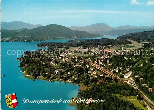 AK / Ansichtskarte Krumpendorf_Woerthersee Fliegeraufnahme Krumpendorf Woerthersee
