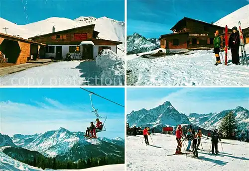 AK / Ansichtskarte Sexten_Sesto_Suedtirol Rifugio Gallo Cedrone Hahnspiel Huette Wintersportplatz Dolomiten Sexten_Sesto_Suedtirol