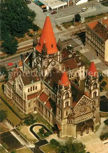AK / Ansichtskarte Wien Kaiser Jubilaeumskirche Trinitarierkirche Mexikoplatz Fliegeraufnahme Wien