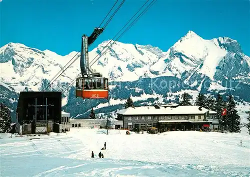 AK / Ansichtskarte Unterwasser_Toggenburg Luftseilbahn Chaeserrugg Berghotel Iltios Wintersportplatz Appenzeller Alpen Unterwasser Toggenburg