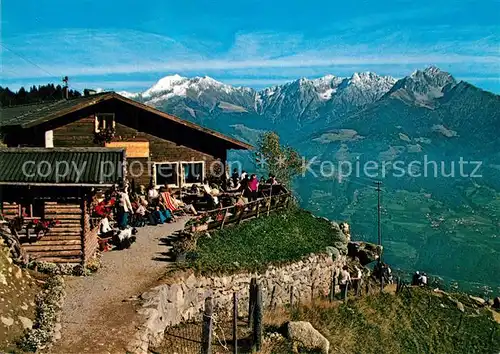 AK / Ansichtskarte Muthoefe_Dorf_Tirol Berggasthof Steinegg Naturpark Texelgruppe Fernsicht Alpenpanorama 