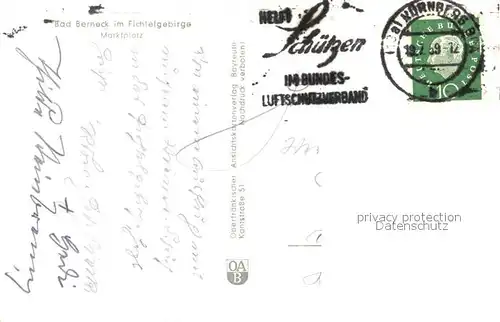 AK / Ansichtskarte Bad_Berneck Marktplatz Bad_Berneck