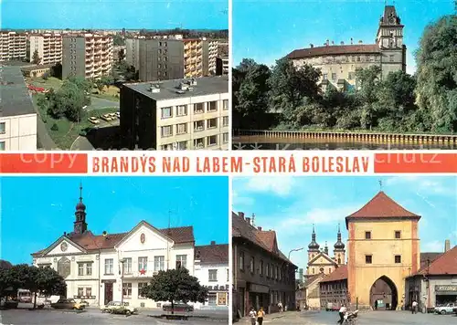 AK / Ansichtskarte Brandys_nad_Labem Stara_Boleslav  Wohnsiedlung Schloss Rathaus Stadttor Brandys_nad