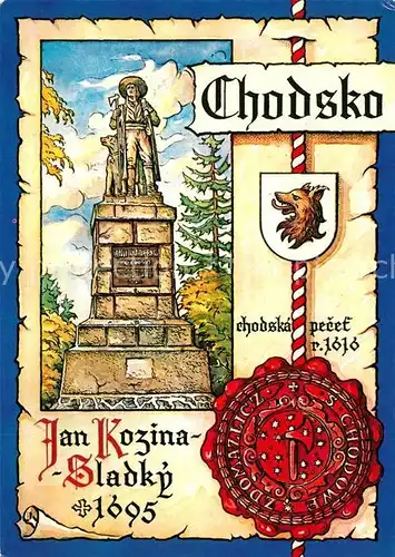 AK / Ansichtskarte Chodsko Jan Kozina Sladky Denkmal Chodsko