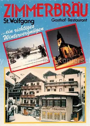 AK / Ansichtskarte St_Wolfgang_Salzkammergut Gasthof Restaurant Zimmerbraeu St_Wolfgang_Salzkammergut