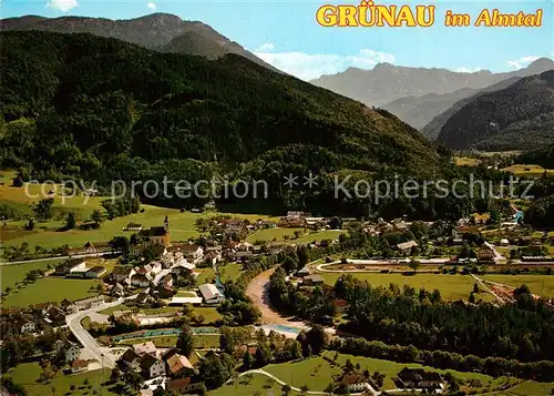 AK / Ansichtskarte Gruenau_Almtal Fliegeraufnahme Gruenau Almtal