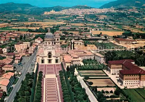 AK / Ansichtskarte Assisi_Umbria Patriarchalbasilika Santa Maria degli Angeli Fliegeraufnahme Assisi Umbria