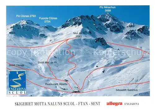 AK / Ansichtskarte Motta_Naluns Scuol Ftan Sent Engadin Skigebiet Jonvrai Fliegeraufnahme Motta Naluns