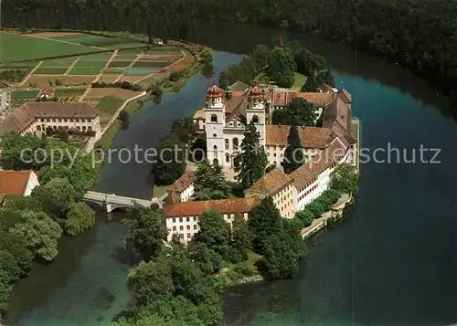 AK / Ansichtskarte Rheinau_ZH Kanton Psych Klinik Fliegeraufnahme Rheinau_ZH