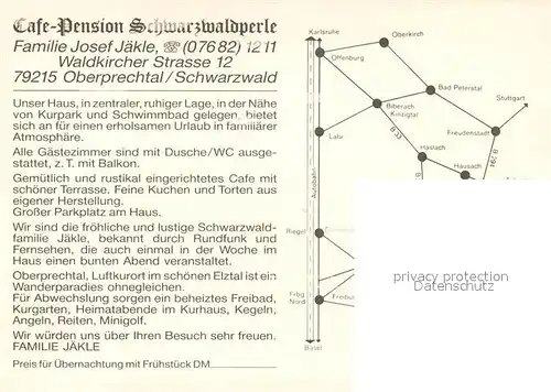 AK / Ansichtskarte Oberprechtal Panorama Cafe Pension Schwarzwaldperle Gastraeume Musikkapelle Oberprechtal