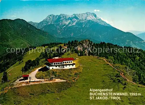AK / Ansichtskarte St_Jakob_Pillersee Alpengasthof Buchensteinwand Fliegeraufnahme St_Jakob_Pillersee