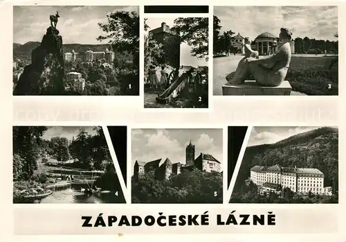 AK / Ansichtskarte Zapadoceske_Lazane Karlovy Vary Cheb hrad Frantiskovy Lazne Marianske Lazne Loket hrad Jachymov Radium palac Zapadoceske_Lazane